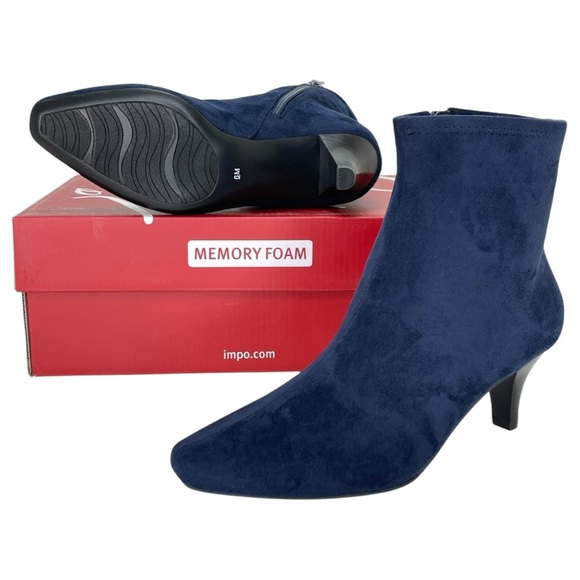 Impo Naja Midnight Blue Microsuede Womens Ankle Boots Size 6M - Picture 8 of 10